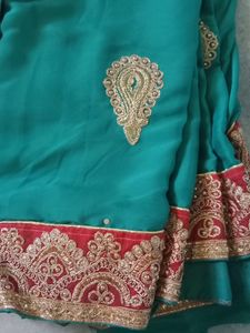 Teal Green Saree.not Used Brand New One