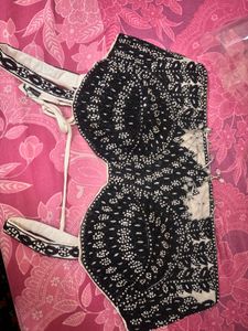 Black &amp; White Designer Lehenga