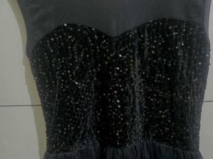 Black Sequin &amp; Tulle Party Dress