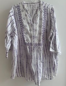 Diza by Westside Tie-Dye White Kurta