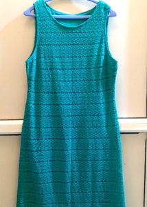 Long Green Net Dress