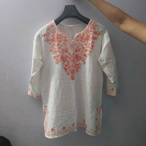 A White Short Kurti