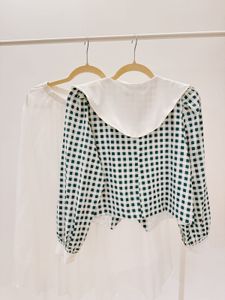 VINTAGE Green Checkered Skirt Set