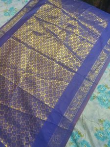Elegant Blue Silk Honouring Shawl