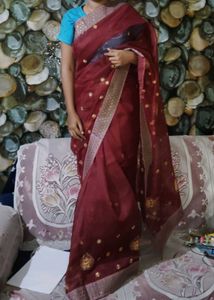 Elegant Maroon Saree