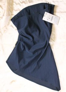 Zara Navy Blue Asymmetrical Top