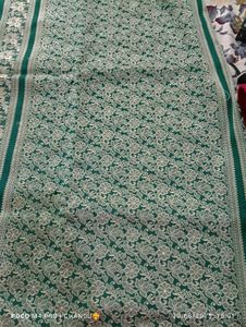 Pure Green Banarasi Silk Saree
