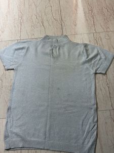 Silver Knit Top