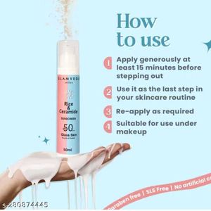Glamveda Sunscreen SPF 50 With Free Ear Rings