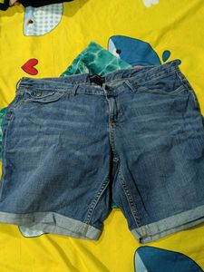 Combo Of Aqua Print Sundress And Denim Shorts