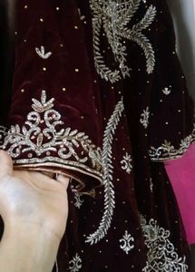 Bridel Gharara Maroon Daimond Set 🌹🔥