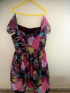 Women Fit and Flare Brown Dress