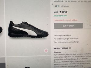 Puma Man Black Leather TT NON marking Sneakers
