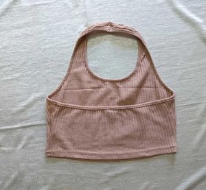 Shein Halter Ribbed Crop Top