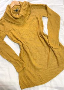 B2G2 🎁OG H&amp;M Mustard Cowl Neck Dress C