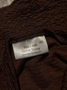 Brown Bandeau Top
