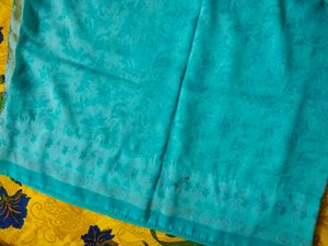 Turquoise Printed Saree