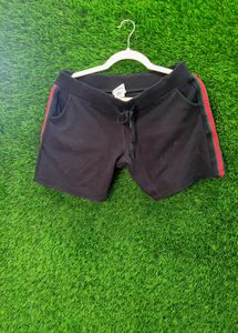 Black Striped Shorts