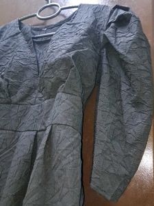 New* Black Puff Sleeve Dress