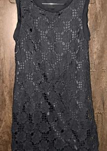 Black Lace Mini Dress