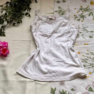 Gap 1989 Polka Dot Tank Top Lace Details