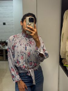 Floral Tie-Up Top
