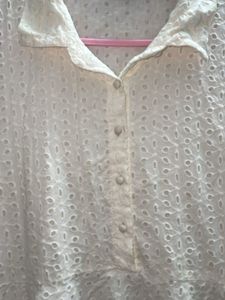 Very Pretty Cut Out White Dress