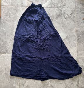 Women&#39;s Navy Blue Flowy Wide Leg Palazzos