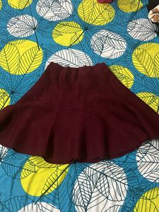 Woolen Mini Skirt