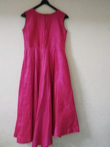 Pink Embroidery Design Anarkali