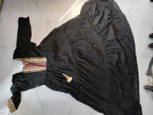 Elegant Black Embroidered Dress