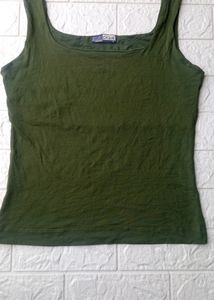 Tank And Padded Top Black/ Olive Green
