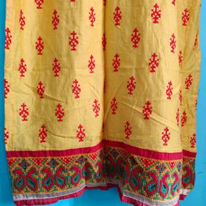 Yellow Embroidered Kurta