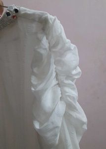 White Ruffle Sleeve Top