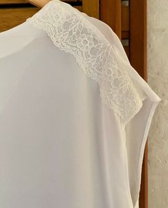 NEXT Ivory Sleeveless Blouse/Top with Lace