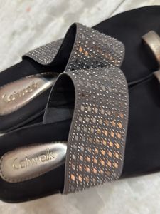 Catwalk Embellished Toe Separator Wedges