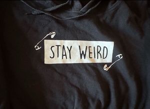 Stay Weird Black Hoodie