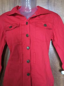 new WOT Red Button-Down Jacket