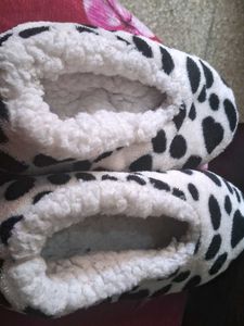 Cozy Cow Print Slippers