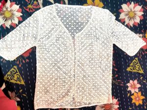 Never Wear Beautiful Front Open Shrug, Wooven