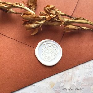 Floral design wax Seals (white Color)