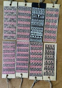 Handmade Bothside Doodle Bookmarks - Set of 8