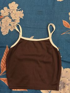 Brown &#39;Obvious&#39; Tank Top