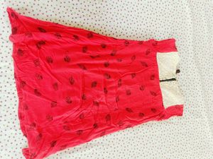 Coral Leaf Print Top