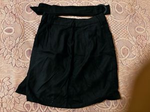 Black Skirt with Belt