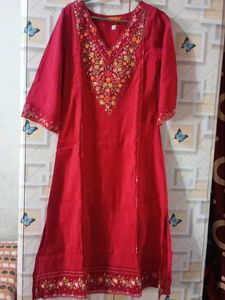 Embroidered Red Suit