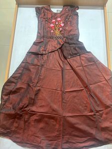 Beutiful Brown Ethnic Gown