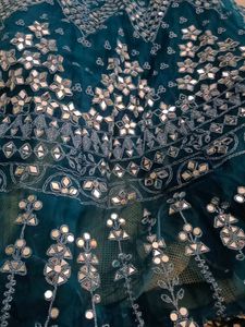 Teal Embroidered Lehenga