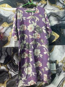 Lavender Women Kurta Set