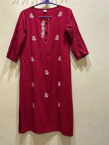 Red &amp; White - Kurta &amp; Pant Set Size XXL